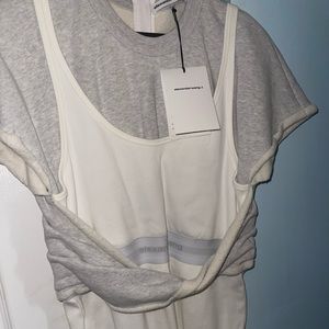 Grey and white Alexander wang dress